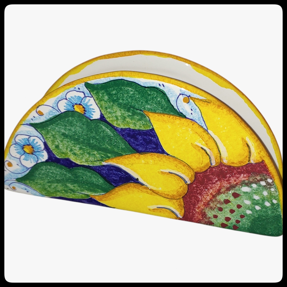 Hand Painted Sunflower Napkin Holder